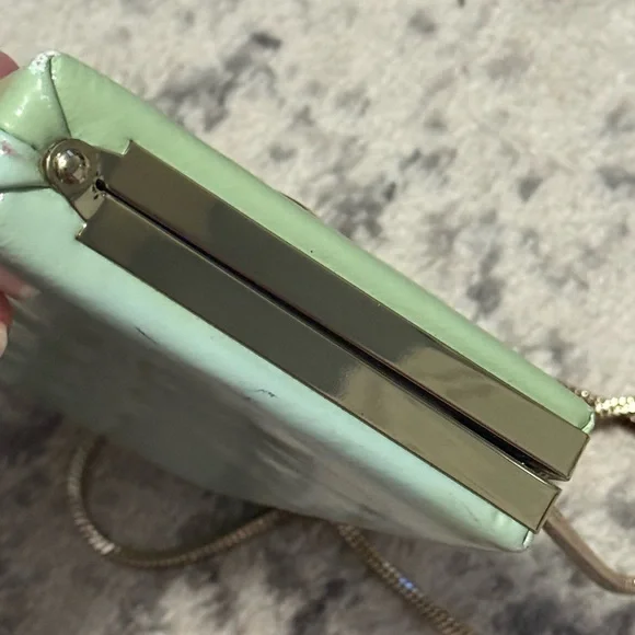 Kate Spade RARE Samira Radio Mint Green Clutch Crossbody - Picture 14 of 16